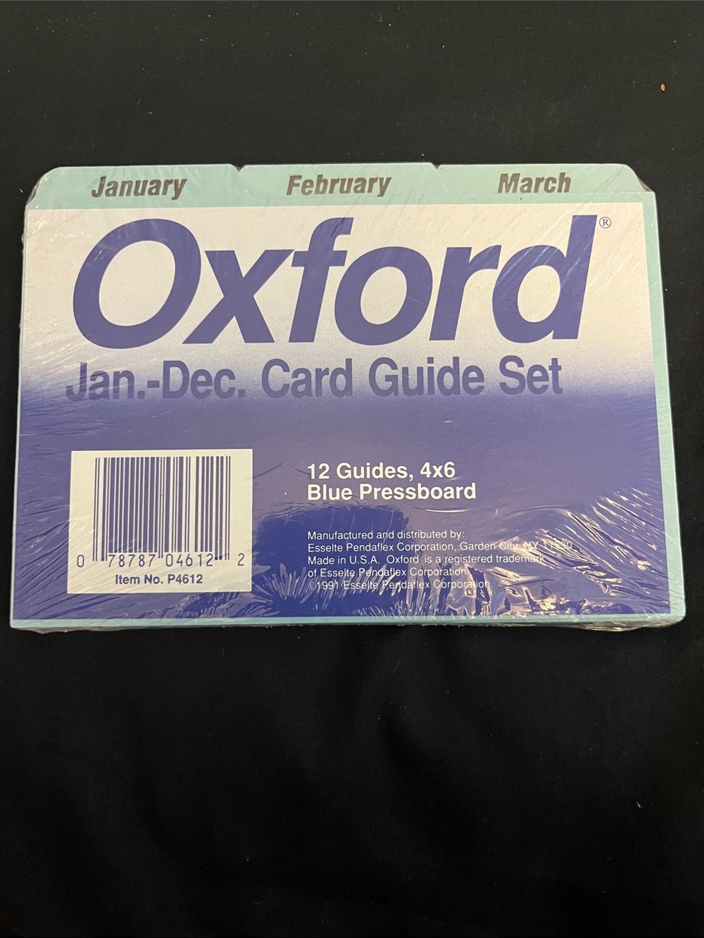 Oxford Blue/Teal Monthly Card Guide Set